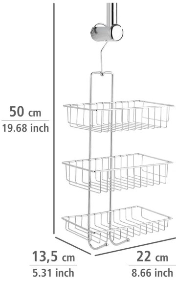 WENKO 15888100 - Poliță NIVALA 22 x 50 cm, crom lucios