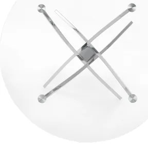 Masă de dining ESTEN, transparent/argintiu