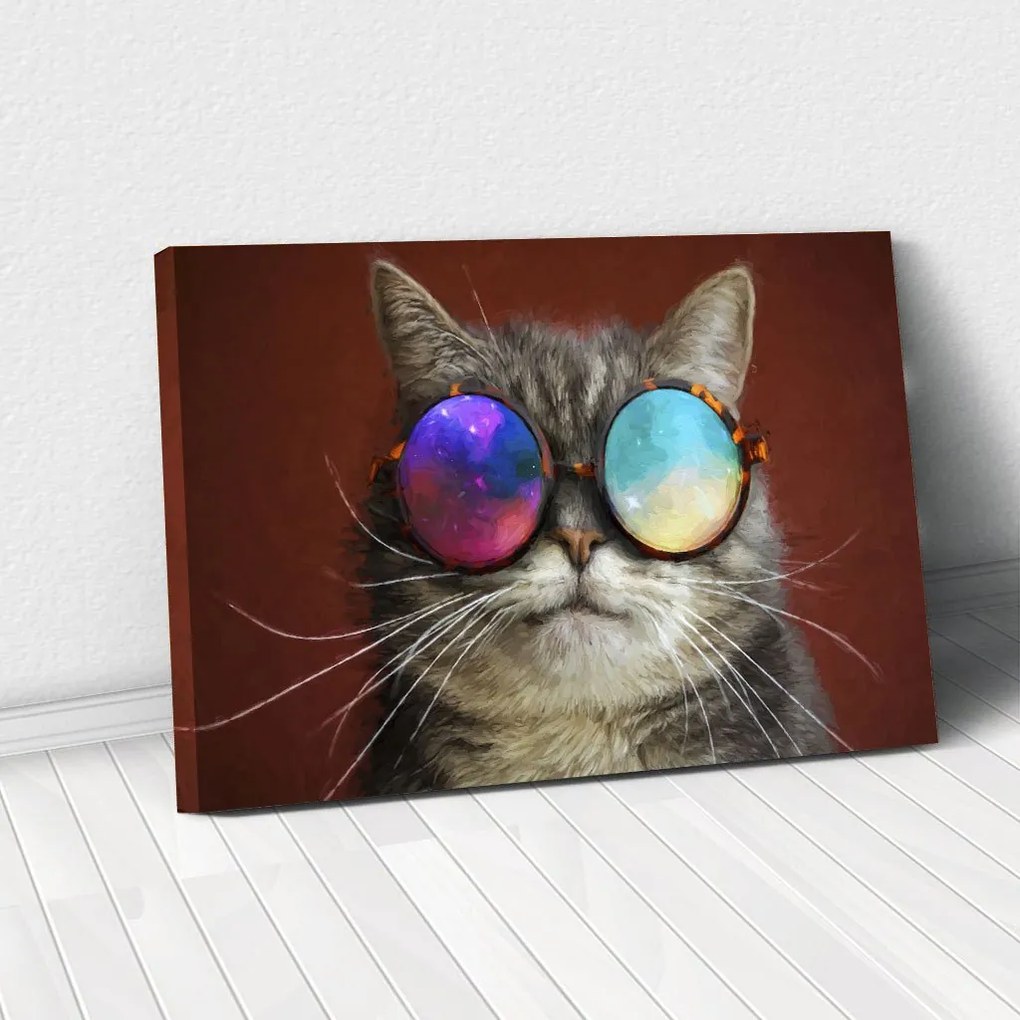 Tablou Canvas - Cool cat 80 x 125 cm