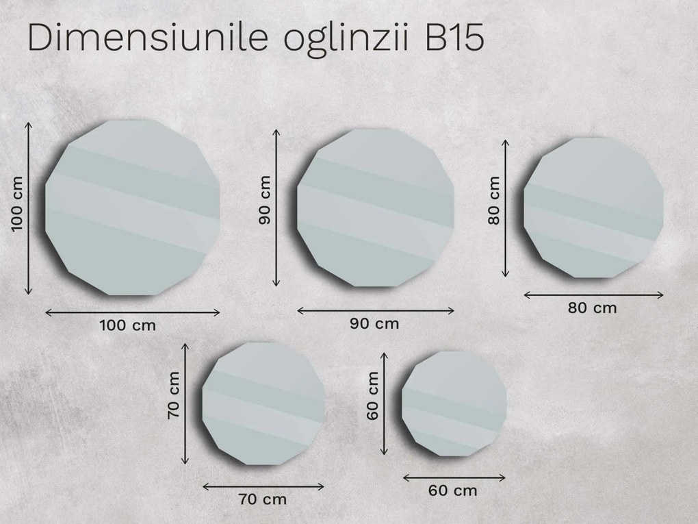 Oglindă Base B15 60×60