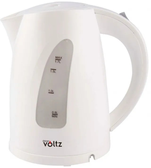 Cana electrica Oliver Voltz OV51230B, 2200W, 1.7 L, Indicator luminos, Fara fir, Alb