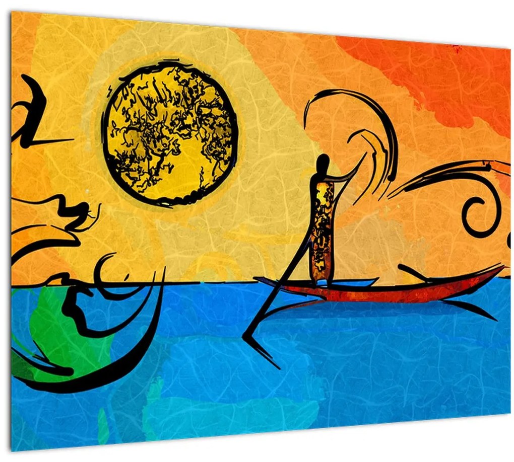 Tablou cu pictură străveche (70x50 cm)