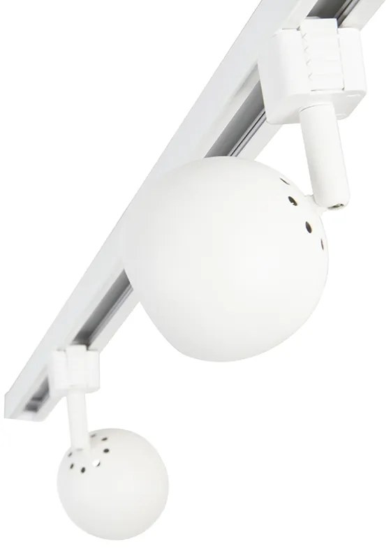Sistem de șine modern alb cu 3 lumini monofazate - Gissi