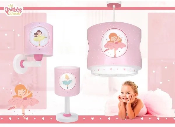Dalber 60919 - Aplica de perete pentru copii PRINCESS DANCE 1xE27/15W/230V roz