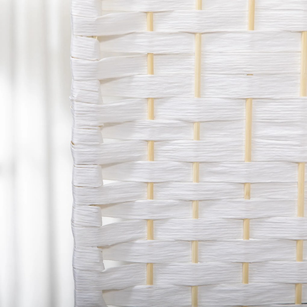 HOMCOM Paravan interior din lemn separator de cameră despărțitură pliabilă 3 panouri 120 x 170 cm alb | Aosom Romania