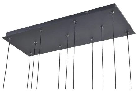 Zuma Line MD2291-11B-3BGT - Lustră LED suspendată pe cablu NELSON 11xLED/3W/230V neagră