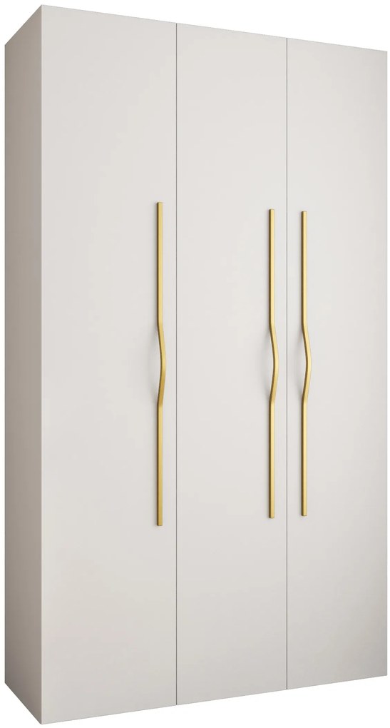 Dulap de haine 140 cm Carmela 40-2 (alb + Auriu). 1126562