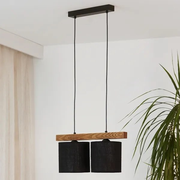 Lustră pe cablu Brilagi FOREST 2xE27/15W/230V pin/negru