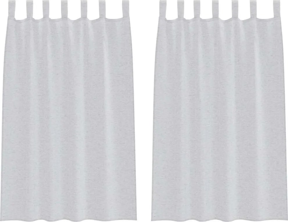 vidaXL Cortină din Voile 2 pcs Gri deschis 175 x 140 cm Poliester