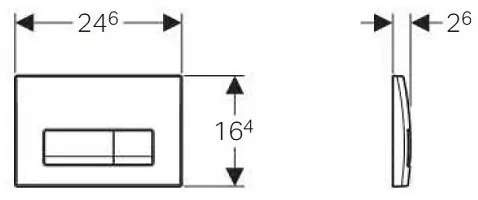 Set rezervor incastrat si cadru, Geberit Duofix, cu clapeta Delta 50 negru lucios si set de fixare, 458.128.DW.1