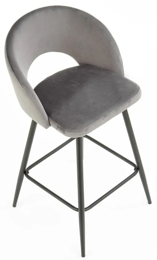 Scaun de bar Barnes, gri