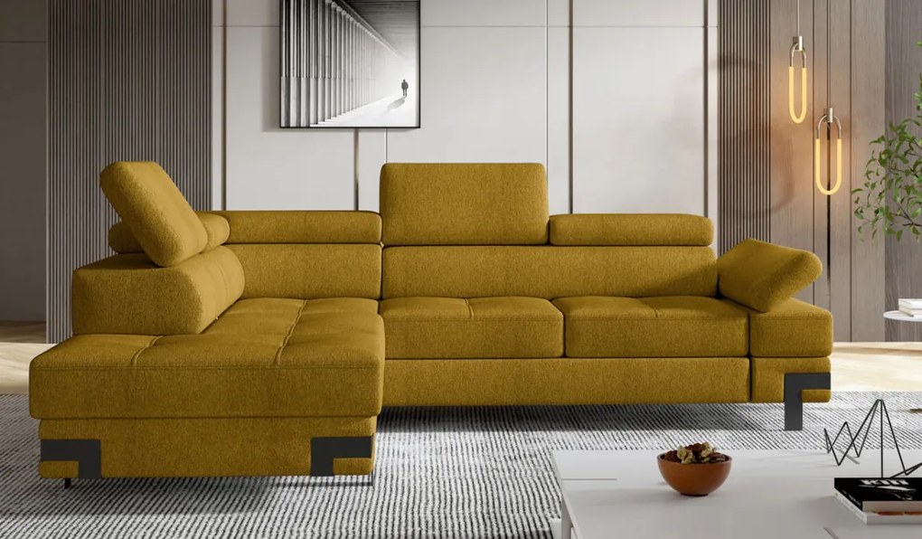 Coltar living extensibil Emporio L pe stanga - L262 x l223 x h90 cm