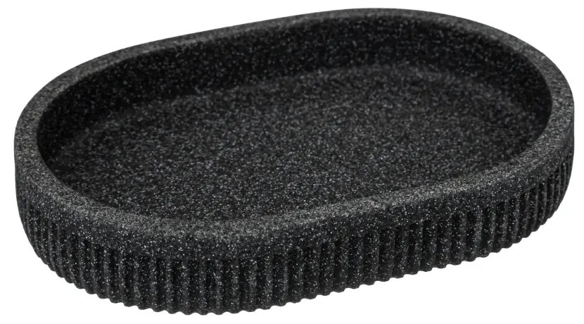 Sapuniera Onyx, rasina, negru, 13.6 x 10 x H 2.3