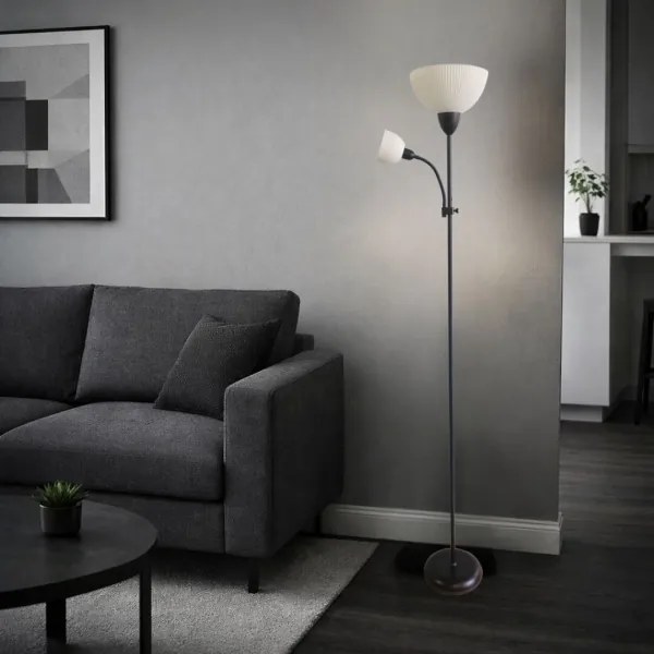 Rabalux 74109 - Lampadar ACTION PRO 1xE27/60W/230V + 1xE14/25W, negru