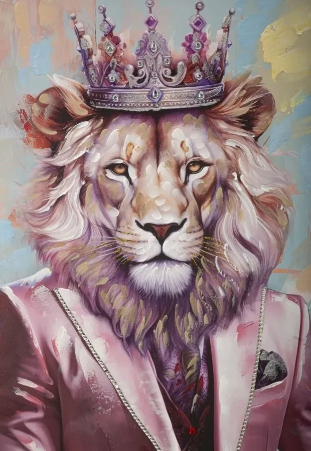 Tablou Modern pe Pânză - King A, 82x4,5x122 cm, Mauro Ferretti