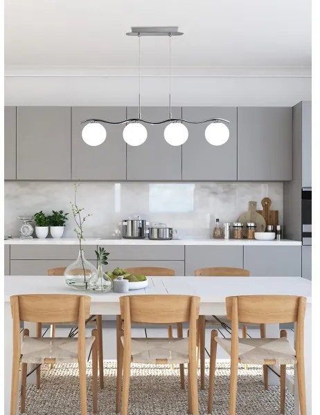 Lustră pe cablu RAMON 4xG9/40W/230V crom lucios