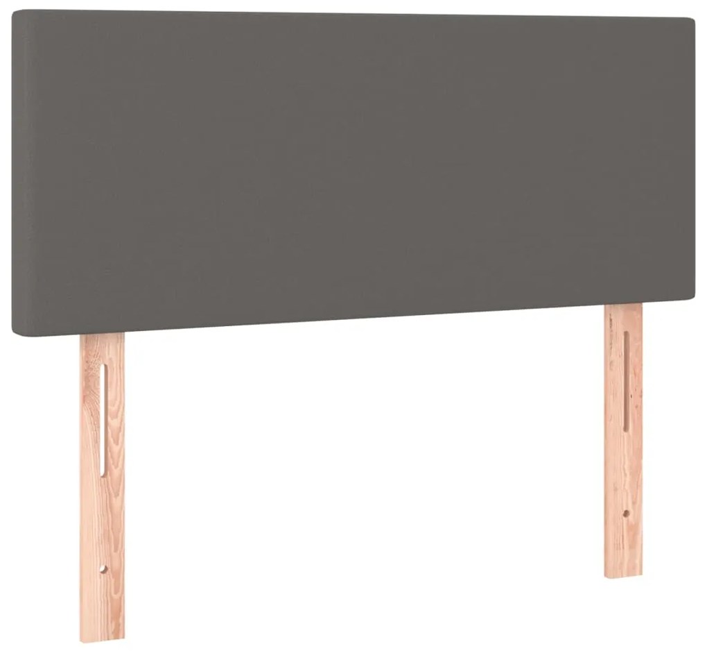 vidaXL Tăblie de pat, gri, 80x5x78/88 cm, piele ecologică