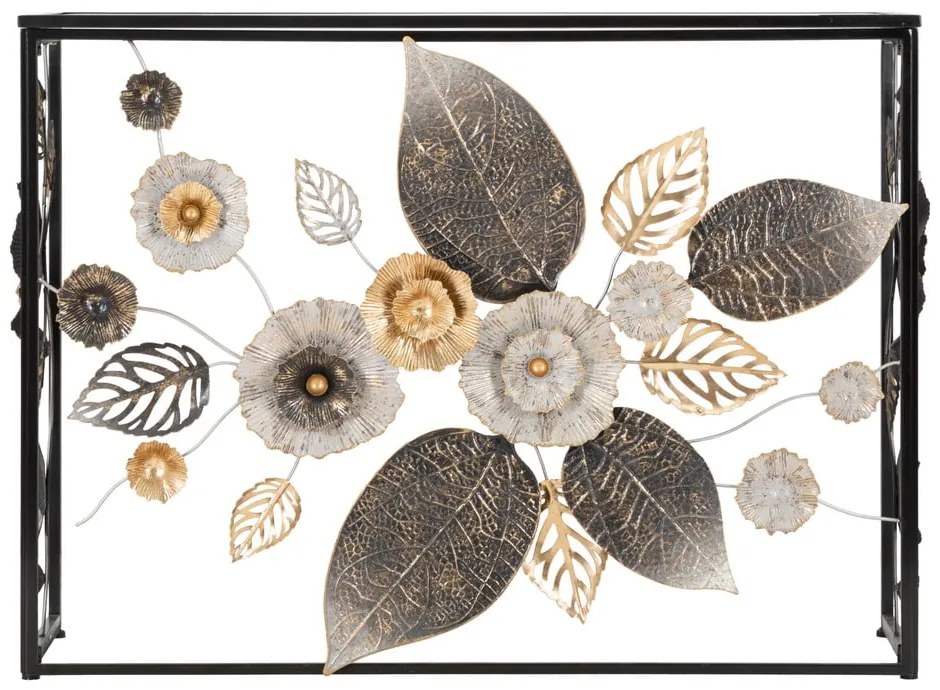 Masă consolă neagră 42x112 cm Glam Dark – Mauro Ferretti