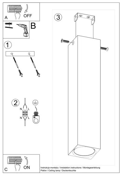 Spot KEKE 1xGU10/40W/230V 30 cm stejar Sollux SL.1041