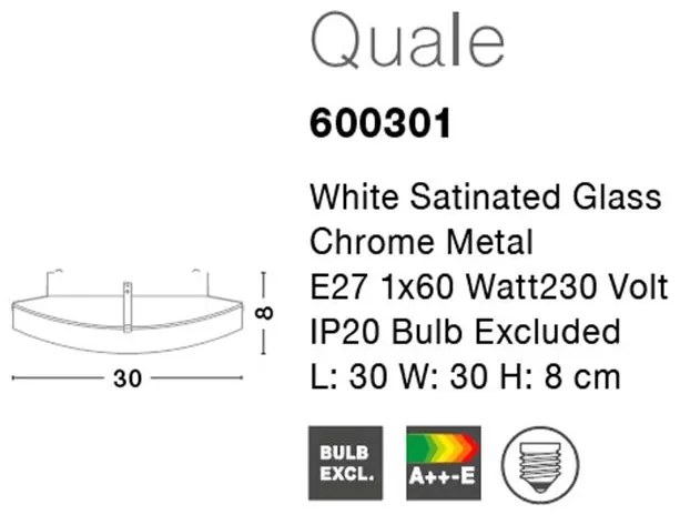 Aplica perete sau tavan Quale 30x30cm NVL-600301