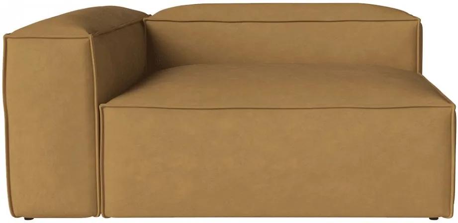 Canapea modulara bej din piele 150 cm Cosima Left Bolia