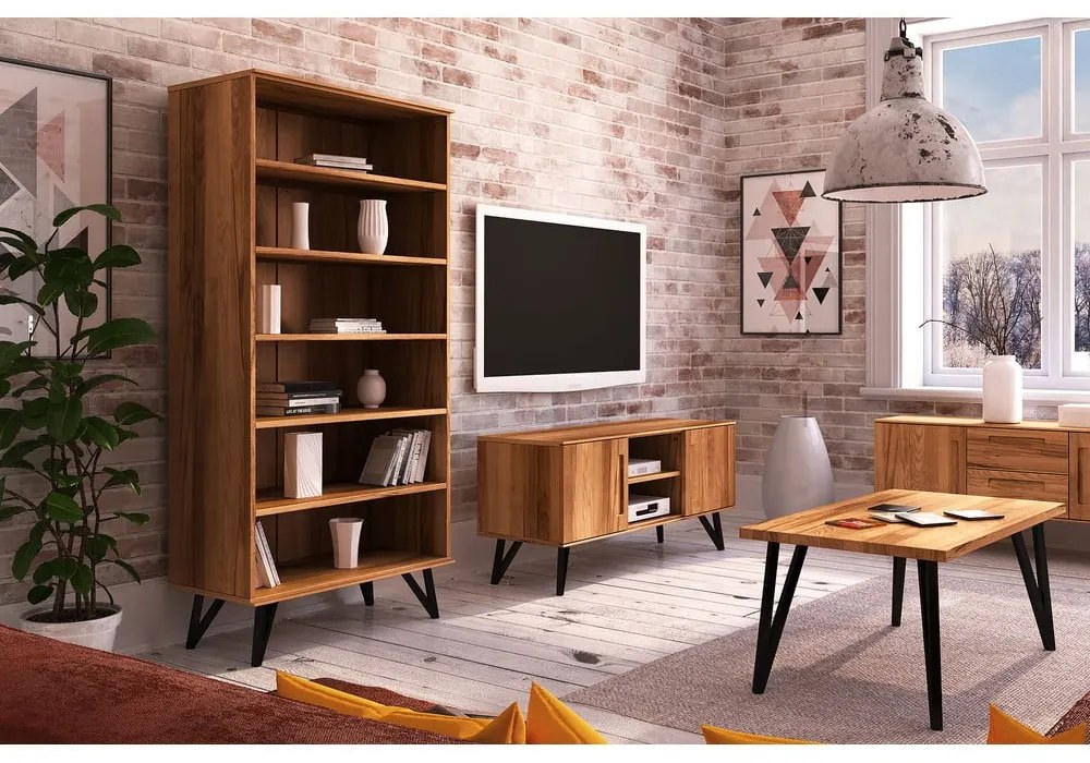 Bibliotecă din lemn de fag 91x185 cm Golo - The Beds