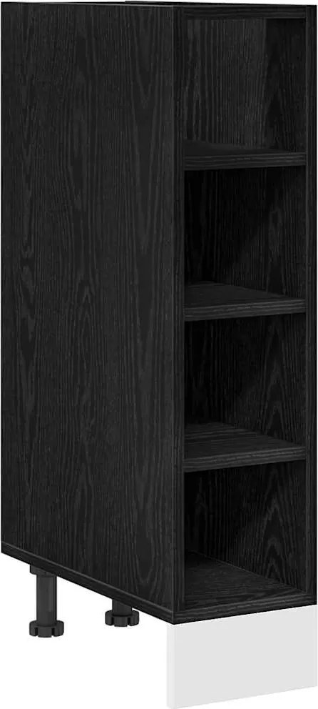 vidaXL Culoar de bază pentru bucătărie Stejar negru Lemn compozit