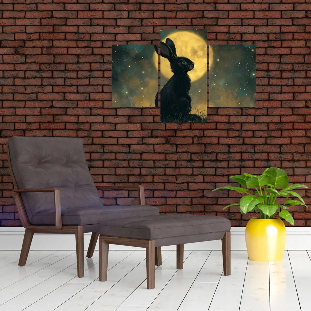 Tablou - Iepure cu lună (90x60 cm)