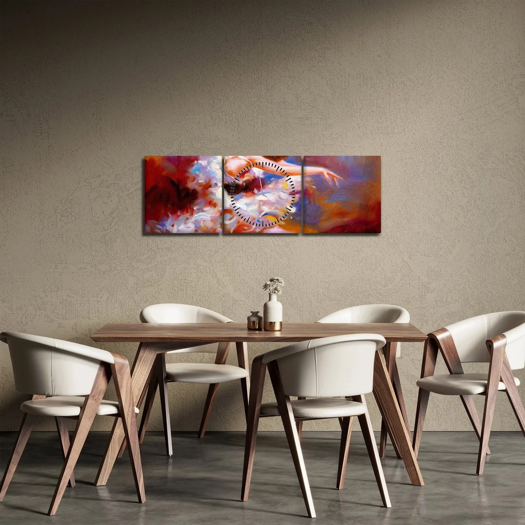 Tablou - Balerină,pictură (cu ceas) (90x30 cm)