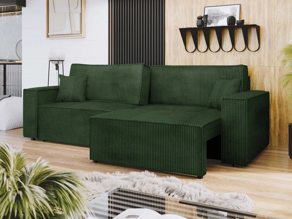 Canapea extensibilă Stosono (Verde închis) (cu sp. depozitare). 1105619