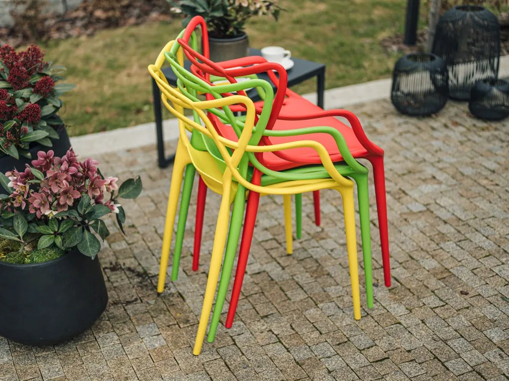 OFERTA Scaun din plastic galben KATO Calitatea II.