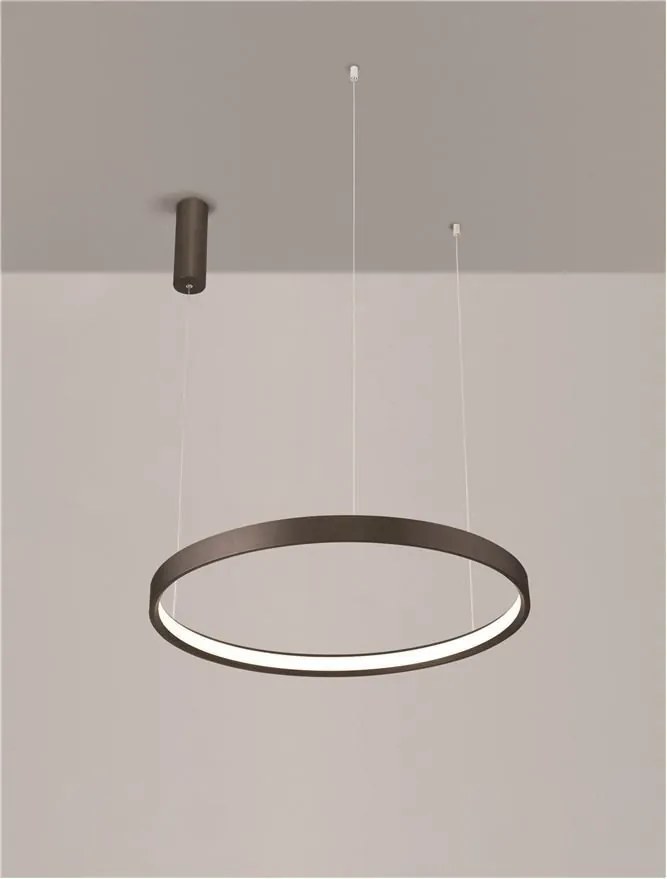 Lustra LED circulara PERRINE 60cm, maro