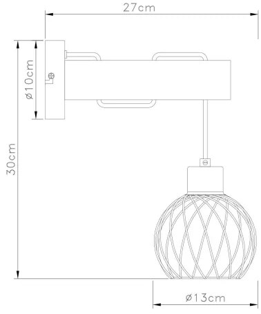 Lampă de perete PAULO 1xE27/15W/230V Globo 15534W