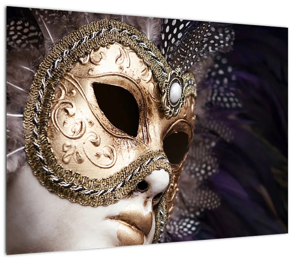 Tablou cu statuie cu masca (70x50 cm)