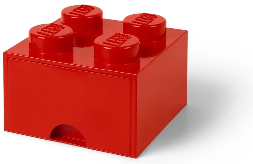 Cutie depozitare cu sertar LEGO®, roșu