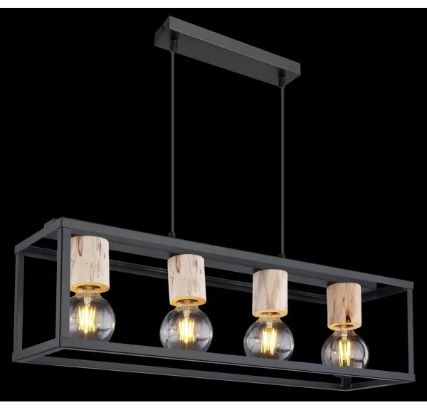 Lustră pe cablu Globo 15476-4H HAGAR 4xE27/60W/230V