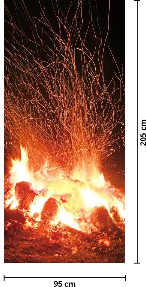Fototapet pentru ușă - Foc (95x205cm)