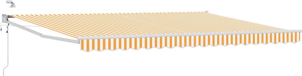 vidaXL Cort electric retractabil Galben și alb 4 × 3 m