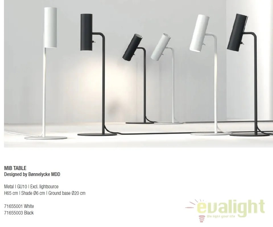 Veioza / Lampa de masa stil nordic MIB alba 71655001 DFTP