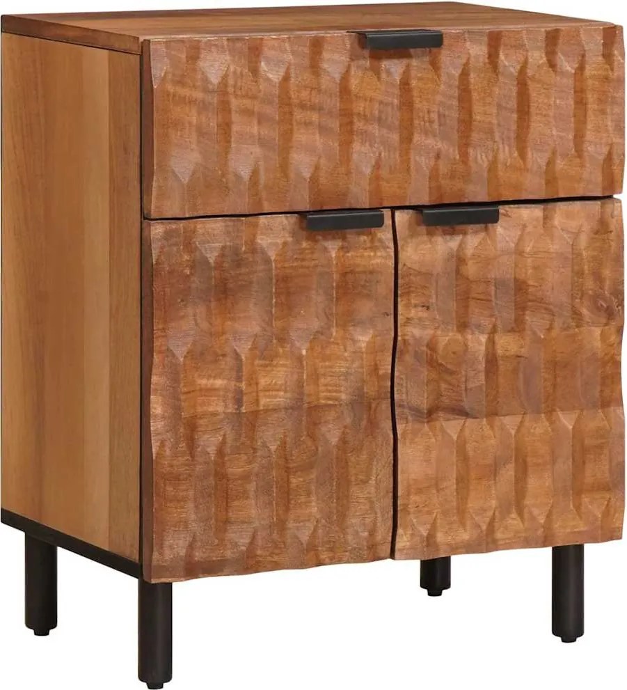 vidaXL Dulap de noapte Maro 50 x 33 x 60 cm Lemn de mango solid
