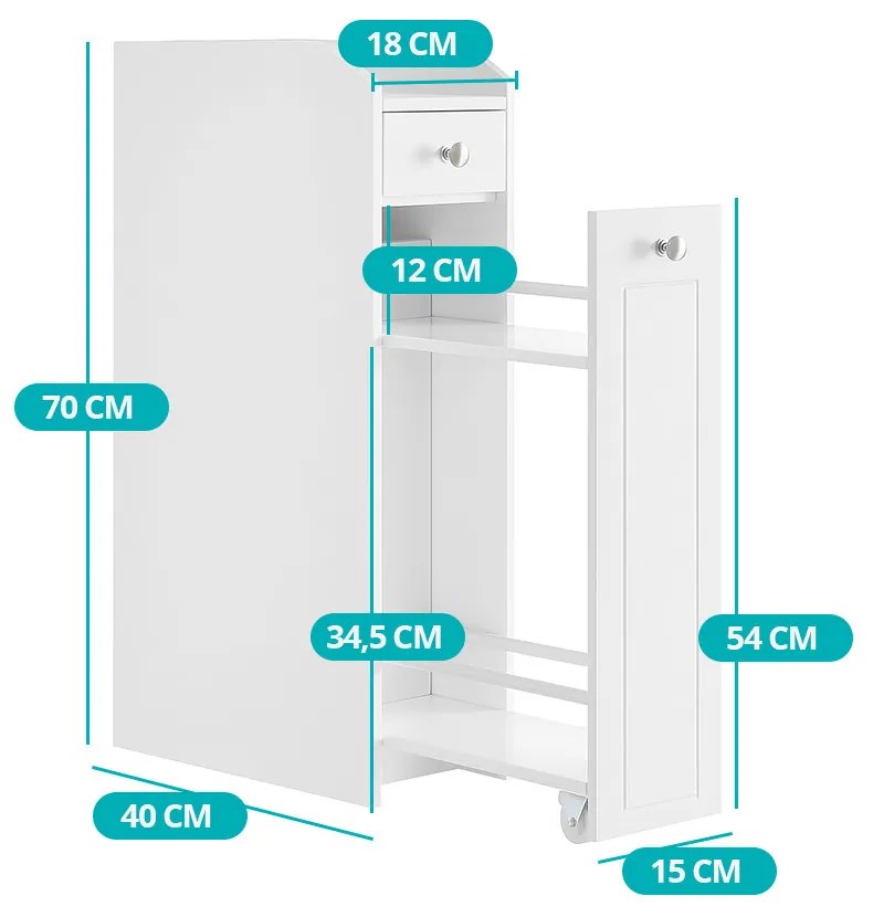 Dulap îngust pentru produse cosmetice