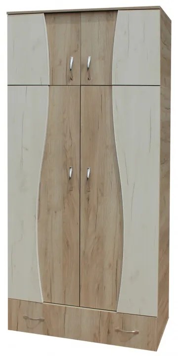 Dulap 2U S cu despartitor, 90x50x198 cm, k002+k001
