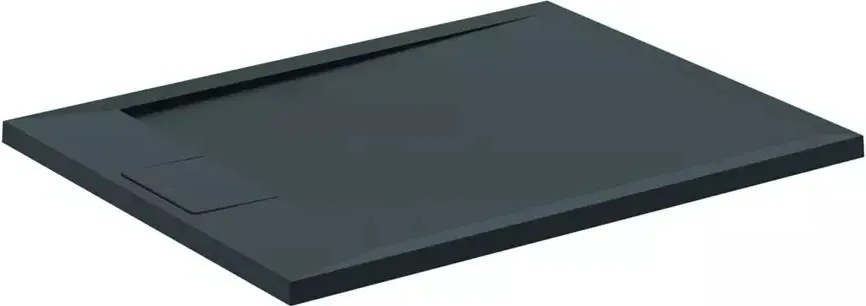 Cadita de dus dreptunghiulara Ideal Standard i.life Ultra Flat S negru intens 90x70 cm