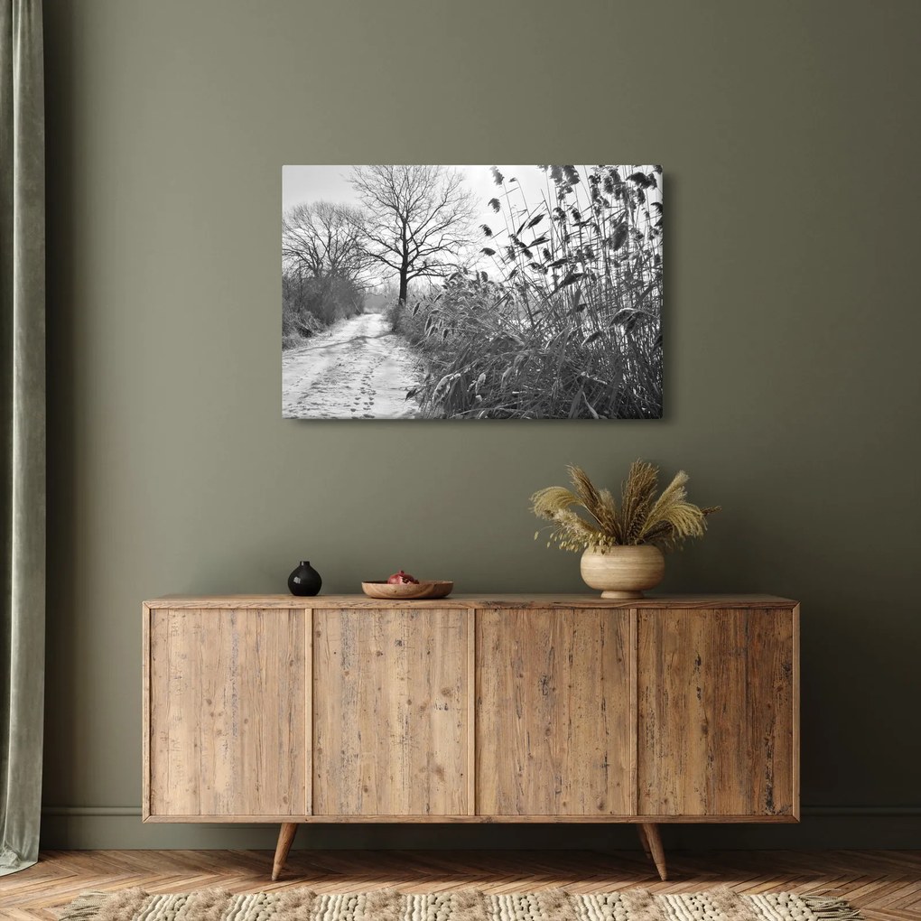 Tablou - Câmpuri în timpul iernii (90x60 cm)