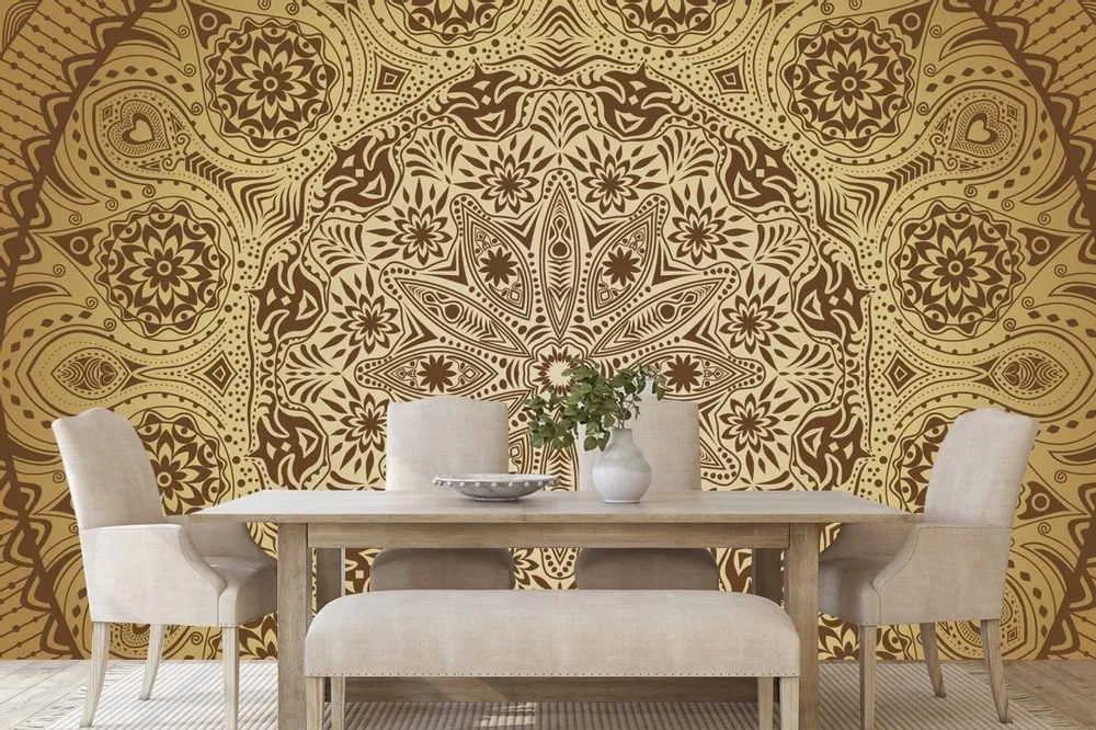 Tapet autoadeziv Mandala decorativă cu dantelă