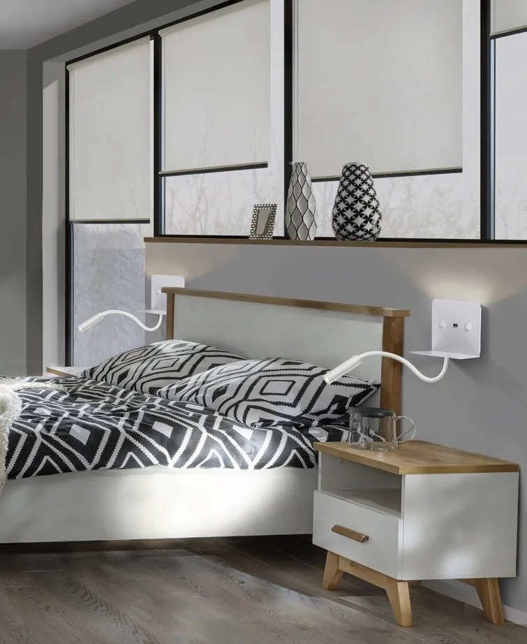 Aplica LED ambientala cu reader LED directionabil Vera alba