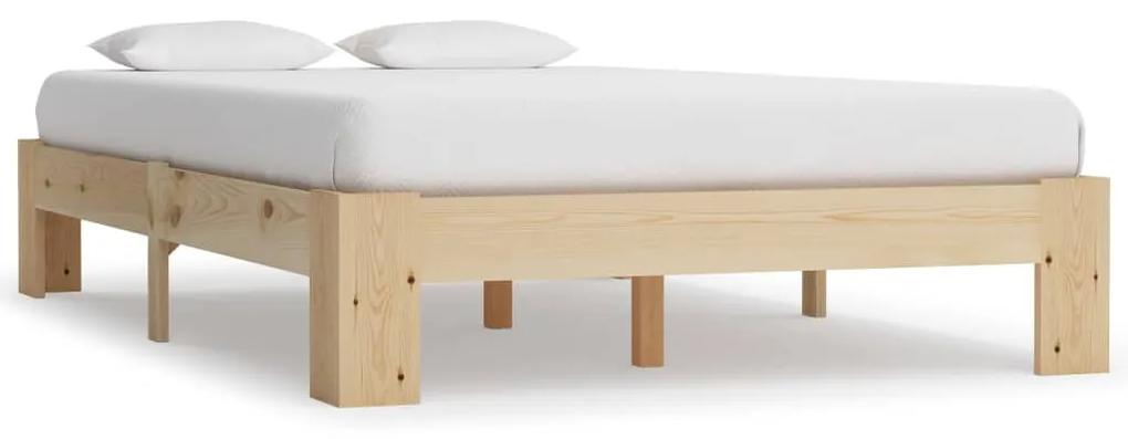 283283 vidaXL Cadru de pat, 140 x 200 cm, lemn masiv de pin