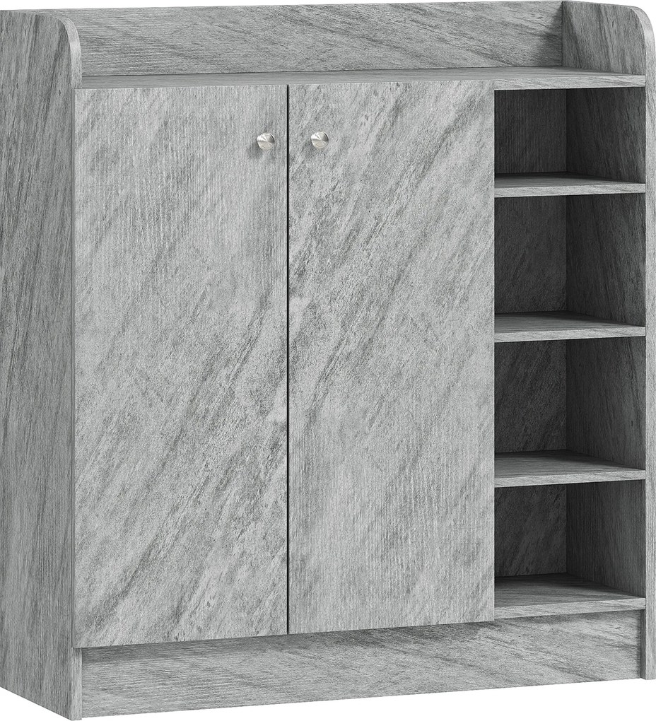 Homcom Dulap Pantofi 83×30×90 cm – Lemn, 12 Perechi, Culoare Cafenie | Aosom Romania