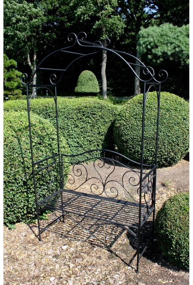 Bancă de grădină neagră din metal Colima – Garden Pleasure