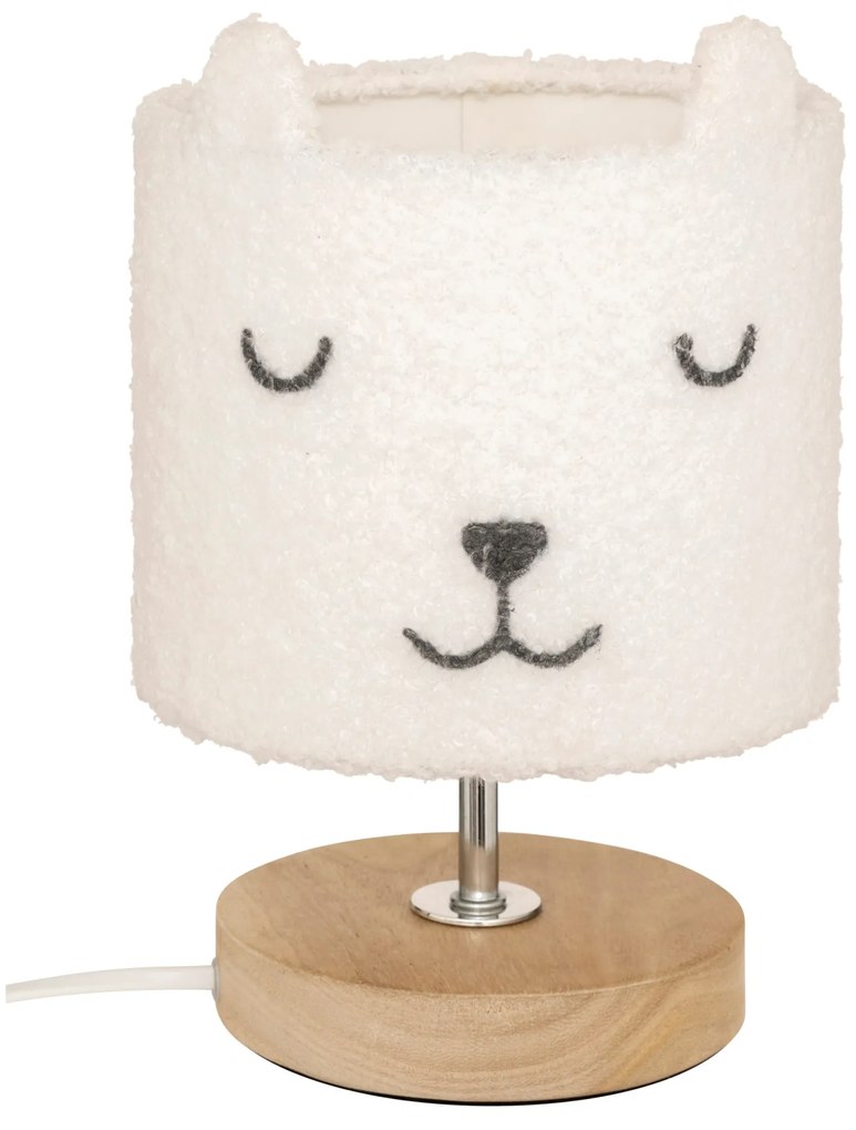Lampa de noapte pentru copii TOXEY, ursuleț cu urechi, Ø 15 cm